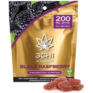 3 Chi Delta 9 THC Gummies Black Raspeberry