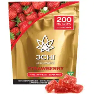 3 Chi Delta 9 THC Gummies Strawberry