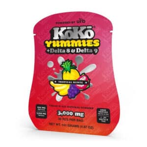 KOKO YUMMIES DELTA 8 DELTA 9 GUMMIES TROPICAL RUNTZ