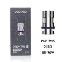 VOOPOO PNP REPLACEMENT COILS - PACK OF 5 - PnPTW15 (0.15 Ohm)