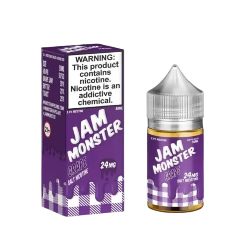 Grape Jam Monster Nicotine Salt E Liquid Refillable Vape Device