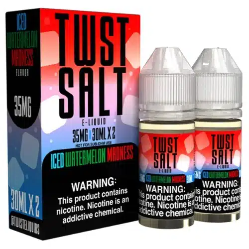 Iced Watermelon Madness Twist Salt E Liquid 60ml Vape Device