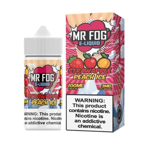 Mr Fog Synthetic Nicotine Salt E Liquid Strawapple Peach Ice