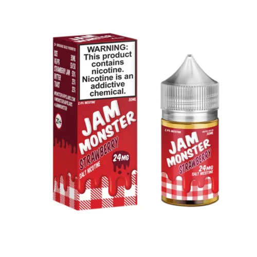 Strawberry Nicotine Salt Jam Monster E Liquid Refillable Device