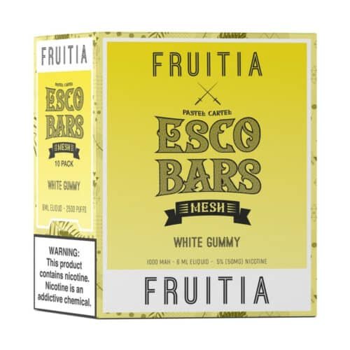 White Gummy Esco Bars 2500 Vape