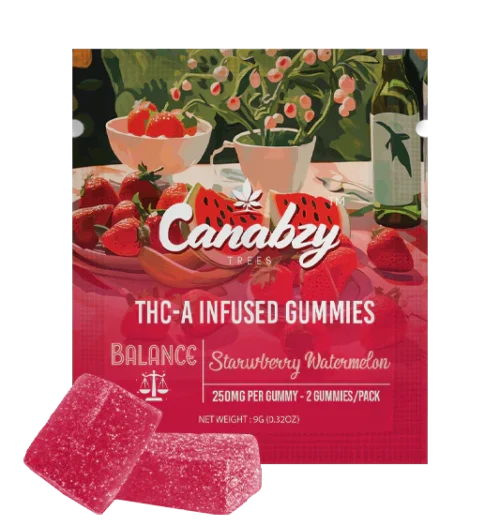 Canabzy THC-A Infused Gummies 500mg – Strawberry Watermelon