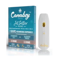 Canabzy Disposable – Jet Setter Blend – Strawberry Jelly + Blueberry Pancake