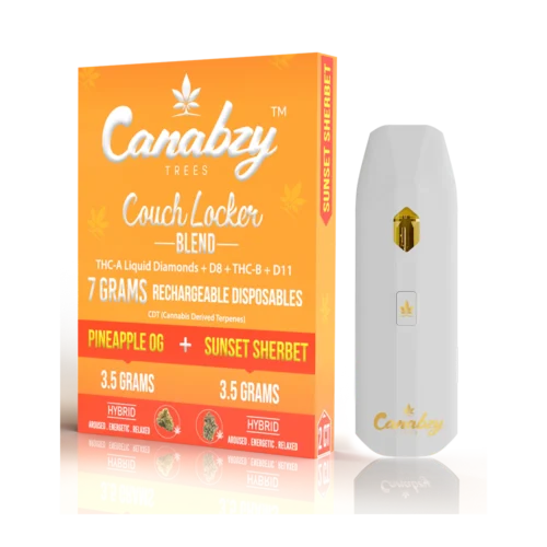 Canabzy Disposable – Couch Locker Blend – Pineapple OG + Sunset Sherbet