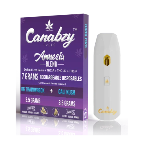 Canabzy Disposable – Amnesia Blend – OG Trainwreck + Cali Kush